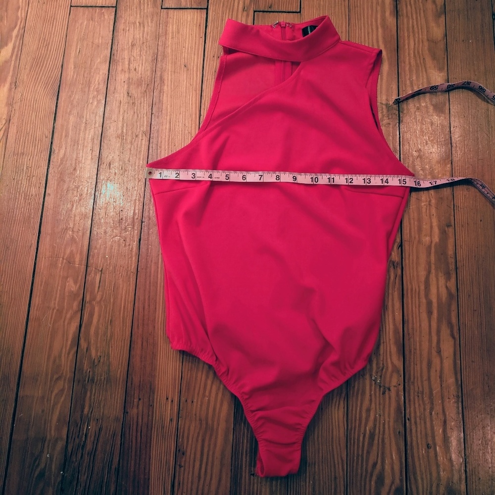 Missguided Asymmetric Cutout Leotard Bodysuit thon - Picture 3 of 5